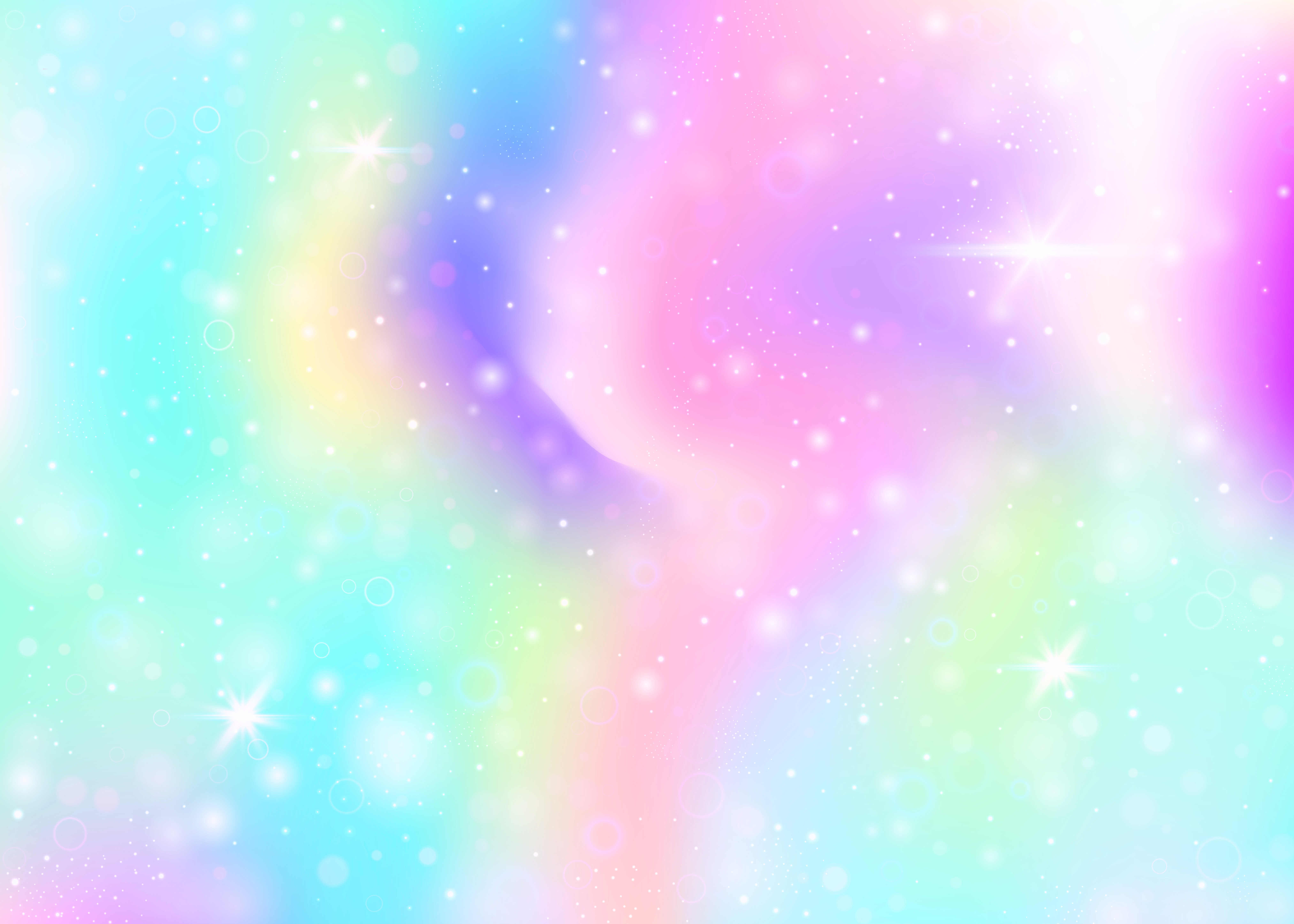 Unicorn background with rainbow mesh.